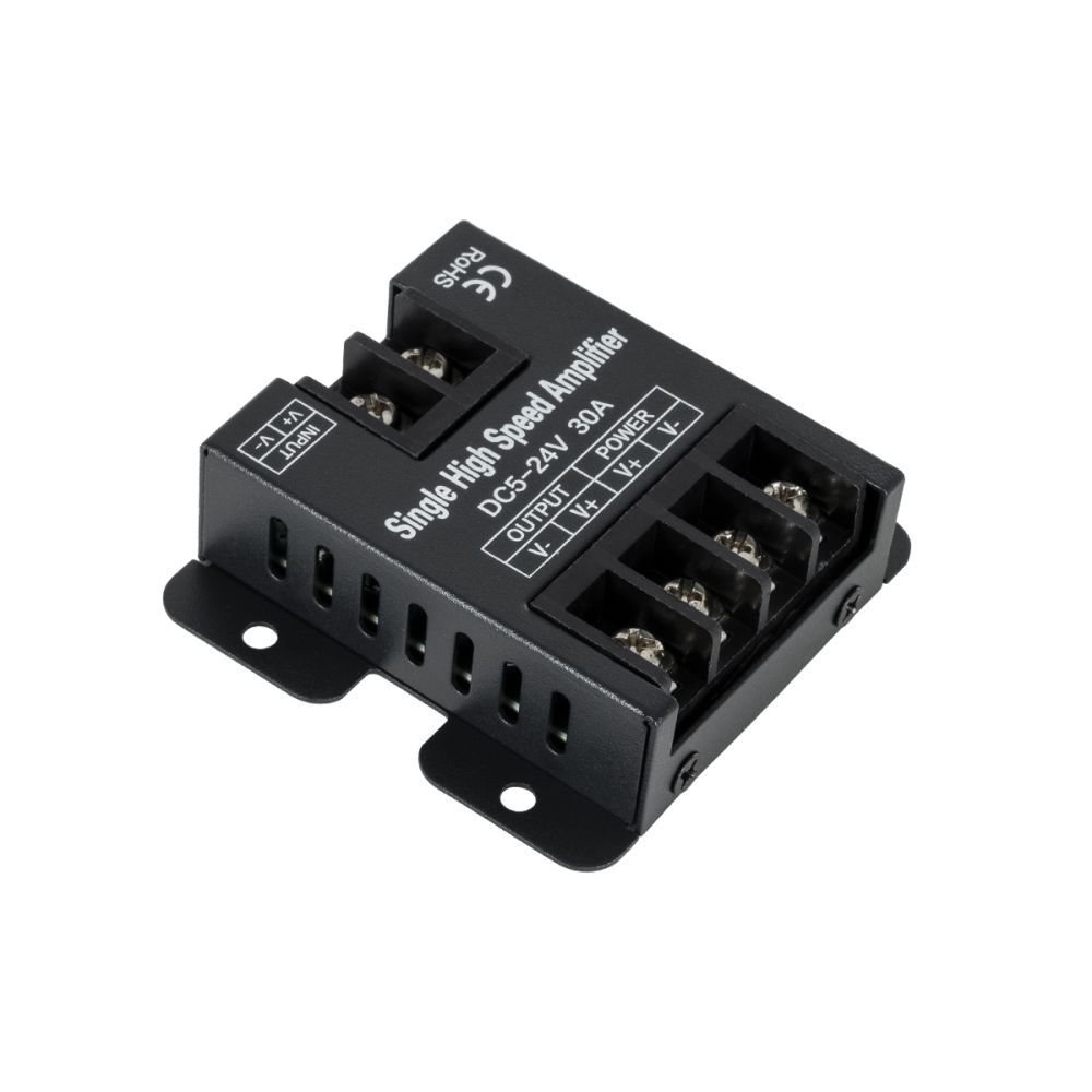 GLOBOSTAR® AMPLIFIER 73396 DC Ενισχυτής Ισχύος & Σήματος Υψηλής Ταχύτητας με 1 x 30A 360W Κανάλια DC 5-24V 30A 360W Max IP20 - Μ6.3 x Π6.7 x Υ2cm - 3 Χρόνια Εγγύηση