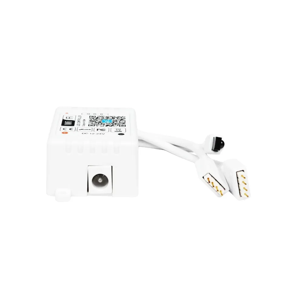 GloboStar® 73411 Ασύρματος Smart Home Wi-Fi LED RGB Controller με 2 Εξόδους RGB και Χειριστήριο IR DC 12V Max 100W - DC 24V Max 200W