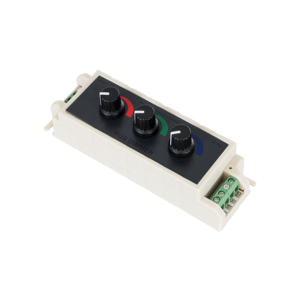 GloboStar® 73419 DC RGB Dimmer Controller 3 Καναλιών DC 12V 3 x 9A 144W - Max 27A 144W - IP20 Μ13 x Π4 x Υ4.5cm - 3 Χρόνια Εγγύηση