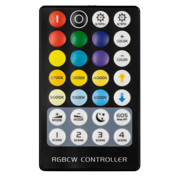 GLOBOSTAR® CONTROLI 73427 Σετ Dimmer / Controller με RF Ασύρματο Χειριστήριο με 5 x 1.2A 28.8W Κανάλια DC 5-24V 6A 144W Max IP20 - RF2.4Ghz - Μ30 x Π1.7 x Υ1.1cm - 2 Χρόνια Εγγύηση