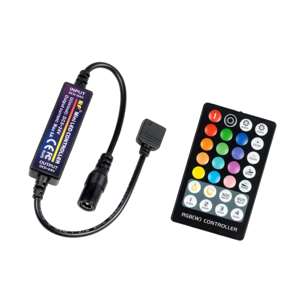 GloboStar® 73429 Ασύρματος LED RGB Controller με Χειριστήριο RF 2.4Ghz DC 5-24V Max 144W