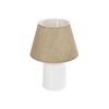 GLOBOSTAR® CIA 204-0082 Μοντέρνο Επιτραπέζιο Φωτιστικό Πορτατίφ με Ντουί 1 x E27 AC 220-240V IP20 - Λευκό & Μπεζ - Μ23 x Π23 x Υ31,5cm