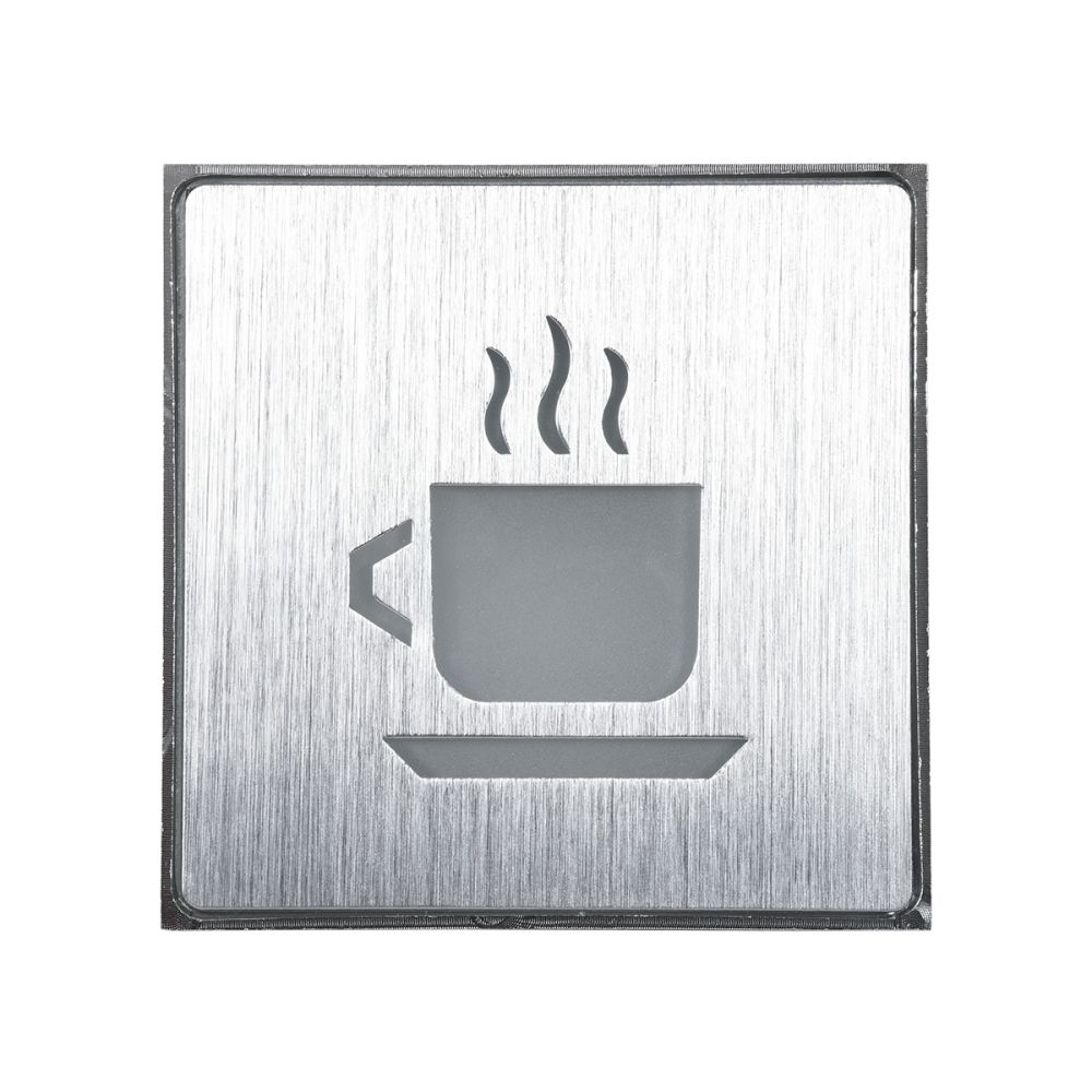 GloboStar® SENSATI 75661 Φωτιστικό Τοίχου Ένδειξης HOT COFFEE LED 1W AC 220-240V IP20 - Σώμα Αλουμινίου - Μ11 x Π11 x Υ3cm - Πορτοκαλί