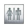 GloboStar® SENSATI 75656 Φωτιστικό Τοίχου Ένδειξης WC MAN & WOMAN LED 1W AC 220-240V IP20 - Σώμα Αλουμινίου - Μ11 x Π11 x Υ3cm - Πράσινο