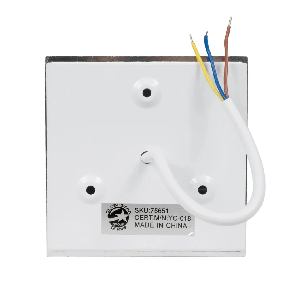 GLOBOSTAR® SENSATI 75651 Διακοσμητικό Φωτιστικό Τοίχου Ένδειξης / Σήμανσης "EXIT" LED 1W 40lm 90° AC 220-240V με Επαναφορτιζόμενη Μπαταρία Li-ion 3.7V 350mAh IP20 Πράσινο - Star LED Chip -Νίκελ Βούρτσας - Μ11 x Π11 x Υ3cm - 2 Χρόνια Εγγύηση