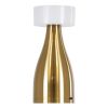 GloboStar® DOLLY 76470 Επαναφορτιζόμενο Επιτραπέζιο Φωτιστικό Πορτατίφ LED 1.5W 105lm 120° DC 5V IP44 CCT Ultra Θερμό 1500K - Φυσικό Λευκό 4500K - Ψυχρό Λευκό 6000K Dimmable Χρυσό & Λευκό Πλαστικό - Μ9 x Π9 x Υ21cm - 2 Χρόνια Εγγύηση