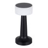 GloboStar® NANNA 76472 Επαναφορτιζόμενο Επιτραπέζιο Φωτιστικό Πορτατίφ LED 1.5W 105lm 120° DC 5V IP44 CCT Ultra Θερμό 1500K - Φυσικό Λευκό 4500K - Ψυχρό Λευκό 6000K Dimmable Μαύρο & Λευκό Πλαστικό - Μ9 x Π9 x Υ21cm - 2 Χρόνια Εγγύηση
