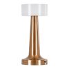 GloboStar® NANNA 76474 Επαναφορτιζόμενο Επιτραπέζιο Φωτιστικό Πορτατίφ LED 1.5W 105lm 120° DC 5V IP44 CCT Ultra Θερμό 1500K - Φυσικό Λευκό 4500K - Ψυχρό Λευκό 6000K Dimmable Χάλκινο & Λευκό Πλαστικό - Μ9 x Π9 x Υ21cm - 2 Χρόνια Εγγύηση