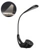 GLOBOSTAR® TEBLARO 76501 Μοντέρνο Επιτραπέζιο Φωτιστικό Γραφείου LED 2.8W 550lm 90° DC 5V με USB-C με Επαναφορτιζόμενη Μπαταρία Li-ion 3.7V 1x18650 1800mAh IP20 Φυσικό Λευκό 4500K - Sanan SMD Chip - Μαύρο - Μ15.5 x Π7.5 x Υ44.5cm - 2 Χρόνια Εγγύηση