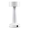 GloboStar® BELLA 76502 Επαναφορτιζόμενο Επιτραπέζιο Φωτιστικό Πορτατίφ LED 1.5W 105lm 120° DC 5V IP44 Θερμό Λευκό 2700K Dimmable Λευκό Αλουμίνιο - Μ9 x Π9 x Υ21cm - 2 Xρόνια Εγγύηση