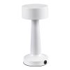 GloboStar® BELLA 76502 Επαναφορτιζόμενο Επιτραπέζιο Φωτιστικό Πορτατίφ LED 1.5W 105lm 120° DC 5V IP44 Θερμό Λευκό 2700K Dimmable Λευκό Αλουμίνιο - Μ9 x Π9 x Υ21cm - 2 Xρόνια Εγγύηση
