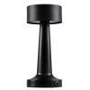 GloboStar® BELLA 76503 Επαναφορτιζόμενο Επιτραπέζιο Φωτιστικό Πορτατίφ LED 1.5W 105lm 120° DC 5V IP44 Θερμό Λευκό 2700K Dimmable Μαύρο Αλουμίνιο - Μ9 x Π9 x Υ21cm - 2 Xρόνια Εγγύηση
