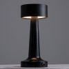 GloboStar® BELLA 76503 Επαναφορτιζόμενο Επιτραπέζιο Φωτιστικό Πορτατίφ LED 1.5W 105lm 120° DC 5V IP44 Θερμό Λευκό 2700K Dimmable Μαύρο Αλουμίνιο - Μ9 x Π9 x Υ21cm - 2 Xρόνια Εγγύηση