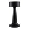 GloboStar® BELLA 76503 Επαναφορτιζόμενο Επιτραπέζιο Φωτιστικό Πορτατίφ LED 1.5W 105lm 120° DC 5V IP44 Θερμό Λευκό 2700K Dimmable Μαύρο Αλουμίνιο - Μ9 x Π9 x Υ21cm - 2 Xρόνια Εγγύηση