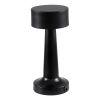 GloboStar® BELLA 76503 Επαναφορτιζόμενο Επιτραπέζιο Φωτιστικό Πορτατίφ LED 1.5W 105lm 120° DC 5V IP44 Θερμό Λευκό 2700K Dimmable Μαύρο Αλουμίνιο - Μ9 x Π9 x Υ21cm - 2 Xρόνια Εγγύηση