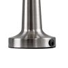 GloboStar® BELLA 76504 Επαναφορτιζόμενο Επιτραπέζιο Φωτιστικό Πορτατίφ LED 1.5W 105lm 120° DC 5V IP44 Θερμό Λευκό 2700K Dimmable Ασημί Αλουμίνιο - Μ9 x Π9 x Υ21cm - 2 Xρόνια Εγγύηση