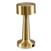 GloboStar® BELLA 76506 Επαναφορτιζόμενο Επιτραπέζιο Φωτιστικό Πορτατίφ LED 1.5W 105lm 120° DC 5V IP44 Θερμό Λευκό 2700K Dimmable Χρυσό Αλουμίνιο - Μ9 x Π9 x Υ21cm - 2 Xρόνια Εγγύηση