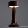 GloboStar® BELLA 76507 Επαναφορτιζόμενο Επιτραπέζιο Φωτιστικό Πορτατίφ LED 1.5W 105lm 120° DC 5V IP44 Θερμό Λευκό 2700K Dimmable Καφέ Αλουμίνιο - Μ9 x Π9 x Υ21cm - 2 Xρόνια Εγγύηση