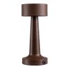 GloboStar® BELLA 76507 Επαναφορτιζόμενο Επιτραπέζιο Φωτιστικό Πορτατίφ LED 1.5W 105lm 120° DC 5V IP44 Θερμό Λευκό 2700K Dimmable Καφέ Αλουμίνιο - Μ9 x Π9 x Υ21cm - 2 Xρόνια Εγγύηση