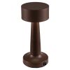 GloboStar® BELLA 76507 Επαναφορτιζόμενο Επιτραπέζιο Φωτιστικό Πορτατίφ LED 1.5W 105lm 120° DC 5V IP44 Θερμό Λευκό 2700K Dimmable Καφέ Αλουμίνιο - Μ9 x Π9 x Υ21cm - 2 Xρόνια Εγγύηση