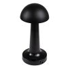 GloboStar® COCO 76509 Επαναφορτιζόμενο Επιτραπέζιο Φωτιστικό Πορτατίφ LED 1.5W 105lm 120° DC 5V IP44 Θερμό Λευκό 2700K Dimmable Μαύρο Αλουμίνιο - Μ10 x Π10 x Υ22cm - 2 Xρόνια Εγγύηση
