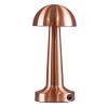 GloboStar® COCO 76511 Επαναφορτιζόμενο Επιτραπέζιο Φωτιστικό Πορτατίφ LED 1.5W 105lm 120° DC 5V IP44 Θερμό Λευκό 2700K Dimmable Χάλκινο Αλουμίνιο - Μ10 x Π10 x Υ22cm - 2 Xρόνια Εγγύηση