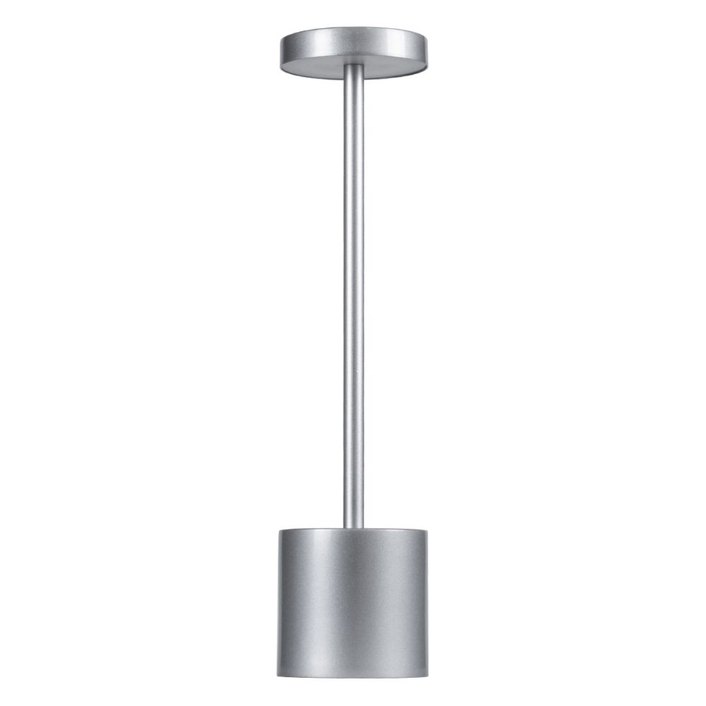 GloboStar® JOJO 76521 Επαναφορτιζόμενο Επιτραπέζιο Φωτιστικό Πορτατίφ LED 1.5W 105lm 120° DC 5V IP44 CCT Ultra Θερμό 1500K - Φυσικό Λευκό 4500K - Ψυχρό Λευκό 6000K Dimmable Ασημί Αλουμίνιο - Μ8 x Π8 x Υ34cm - 2 Χρόνια Εγγύηση