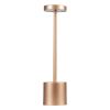 GloboStar® JOJO 76522 Επαναφορτιζόμενο Επιτραπέζιο Φωτιστικό Πορτατίφ LED 1.5W 105lm 120° DC 5V IP44 CCT Ultra Θερμό 1500K - Φυσικό Λευκό 4500K - Ψυχρό Λευκό 6000K Dimmable Χάλκινο Αλουμίνιο - Μ8 x Π8 x Υ34cm - 2 Χρόνια Εγγύηση