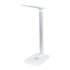 GLOBOSTAR® ONO 76532 Μοντέρνο Επιτραπέζιο Φωτιστικό Γραφείου με Ασύρματη Φόρτιση 10W 2A LED 3.5W 350lm 90° DC 5V με USB-C IP20 Ρυθμιζόμενο Λευκό CCT με Αφή 2700K/4500K/6000K Dimmable - Sanan SMD Chip - Λευκό - Μ18 x Π12 x Υ36cm - 2 Χρόνια Εγγύηση