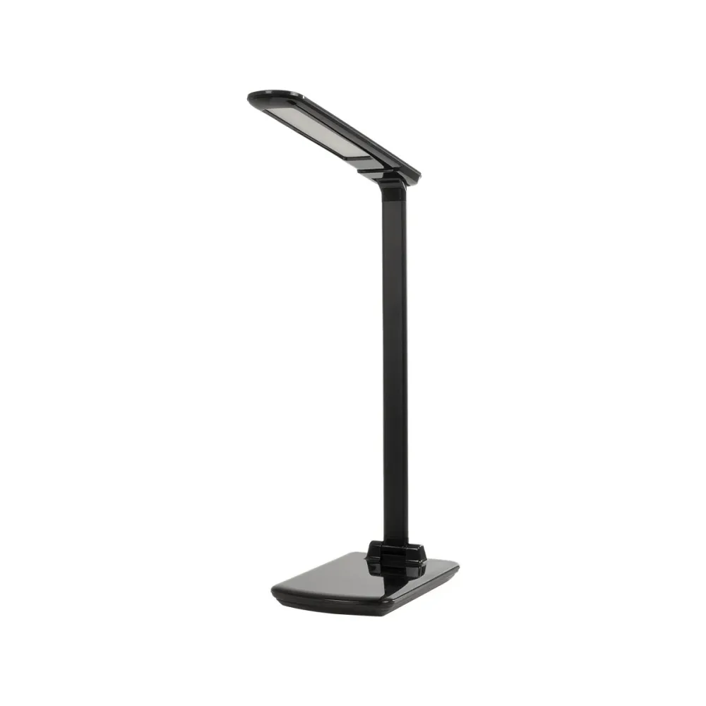 GLOBOSTAR® ONO 76533 Μοντέρνο Επιτραπέζιο Φωτιστικό Γραφείου με Ασύρματη Φόρτιση 10W 2A LED 3.5W 350lm 90° DC 5V με USB-C IP20 Ρυθμιζόμενο Λευκό CCT με Αφή 2700K/4500K/6000K Dimmable - Sanan SMD Chip - Μαύρο - Μ18 x Π12 x Υ36cm - 2 Χρόνια Εγγύηση