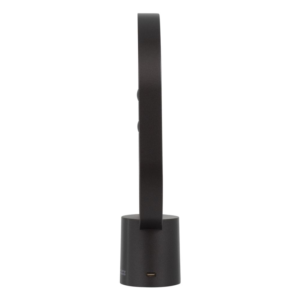 GloboStar® 76544 Επιτραπέζιο Φωτιστικό Πορτατίφ LED 15W 1500lm 360° DC 5V IP20 Θερμό Λευκό 2700K Μαύρο & Λευκό Πλαστικό - Μ14 x Π5.5 x Υ24.8cm - 2 Xρόνια Εγγύηση