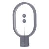 GloboStar® 76545 Επιτραπέζιο Φωτιστικό Πορτατίφ LED 15W 1500lm 360° DC 5V IP20 Θερμό Λευκό 2700K Γκρι & Λευκό Πλαστικό - Μ14 x Π5.5 x Υ24.8cm - 2 Xρόνια Εγγύηση