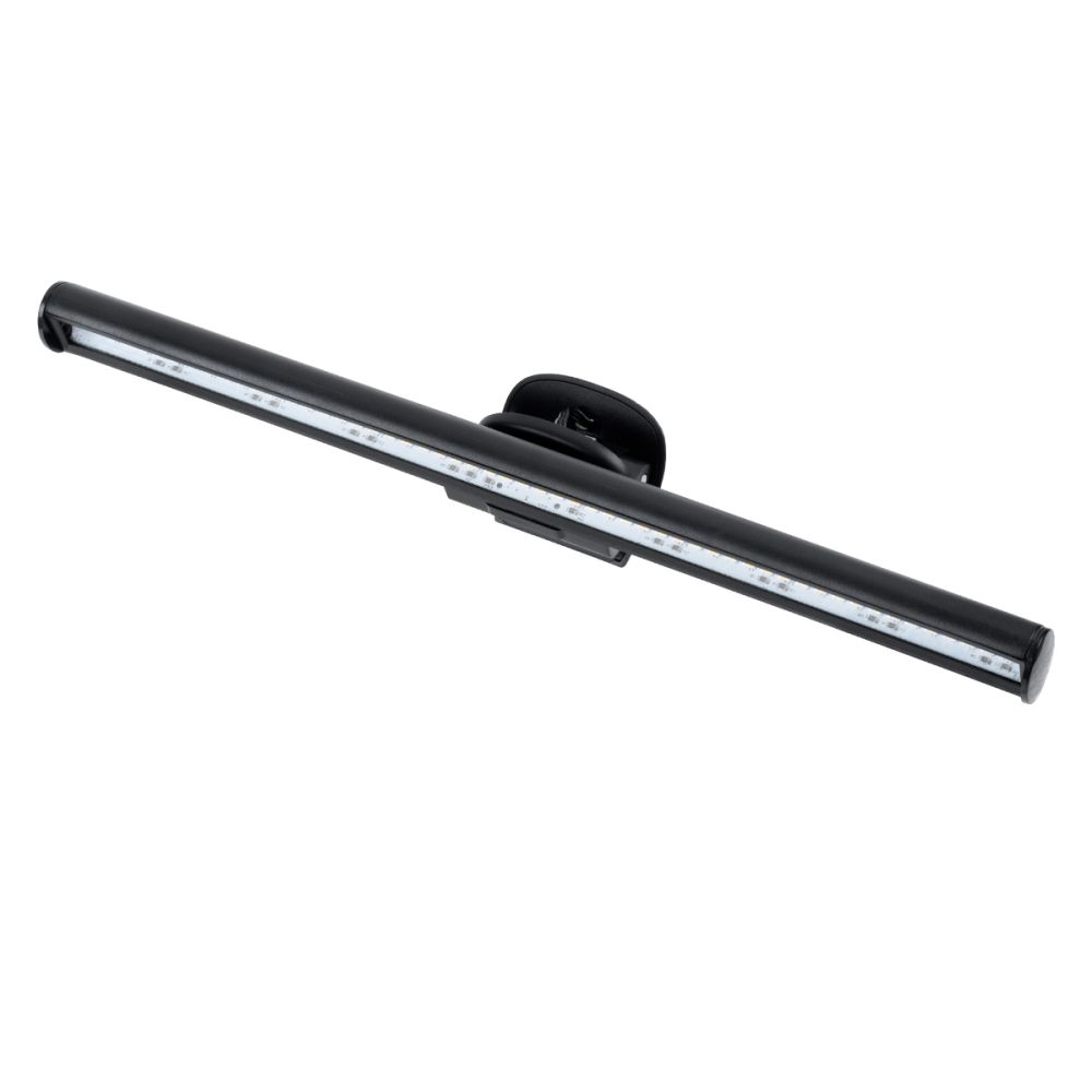 GloboStar® 76552 E-READING LIGHT Φωτιστικό Οθόνης με Χειριστήριο LED 5W 565lm 120° DC 5V IP20 CCT Θερμό Λευκό 2700K - Φυσικό Λευκό 4500K - Ψυχρό Λευκό 6000K Dimmable Μαύρο Πλαστικό Μ26 x Π4.5 x Υ4.5cm - 2 Xρόνια Εγγύηση