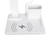 GLOBOSTAR® ZENTIME 76554 Μοντέρνο Επιτραπέζιο Φωτιστικό Γραφείου με Ασύρματη Φόρτιση 15W 3A & Ψηφιακό Ρολόι LED 3.5W 350lm 120° DC 5V με USB-C IP20 Ρυθμιζόμενο Λευκό CCT με Αφή 2700K/4500K/6000K Dimmable - Sanan SMD Chip - Μαύρο - Μ19.5 x Π14.5 x Υ38.