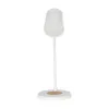 GLOBOSTAR® LUCORA 76555 Μοντέρνο Επιτραπέζιο Φωτιστικό Γραφείου με Ασύρματη Φόρτιση 10W 2A & 4W Bluetooth Ηχείο LED 3W 300lm 120° DC 5V με USB-C IP20 Ρυθμιζόμενο Λευκό CCT με Αφή 2700K/4500K/6000K Dimmable - Sanan SMD Chip - Λευκό - Μ12 x Π12 x Υ32cm 
