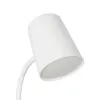GLOBOSTAR® LUCORA 76555 Μοντέρνο Επιτραπέζιο Φωτιστικό Γραφείου με Ασύρματη Φόρτιση 10W 2A & 4W Bluetooth Ηχείο LED 3W 300lm 120° DC 5V με USB-C IP20 Ρυθμιζόμενο Λευκό CCT με Αφή 2700K/4500K/6000K Dimmable - Sanan SMD Chip - Λευκό - Μ12 x Π12 x Υ32cm 