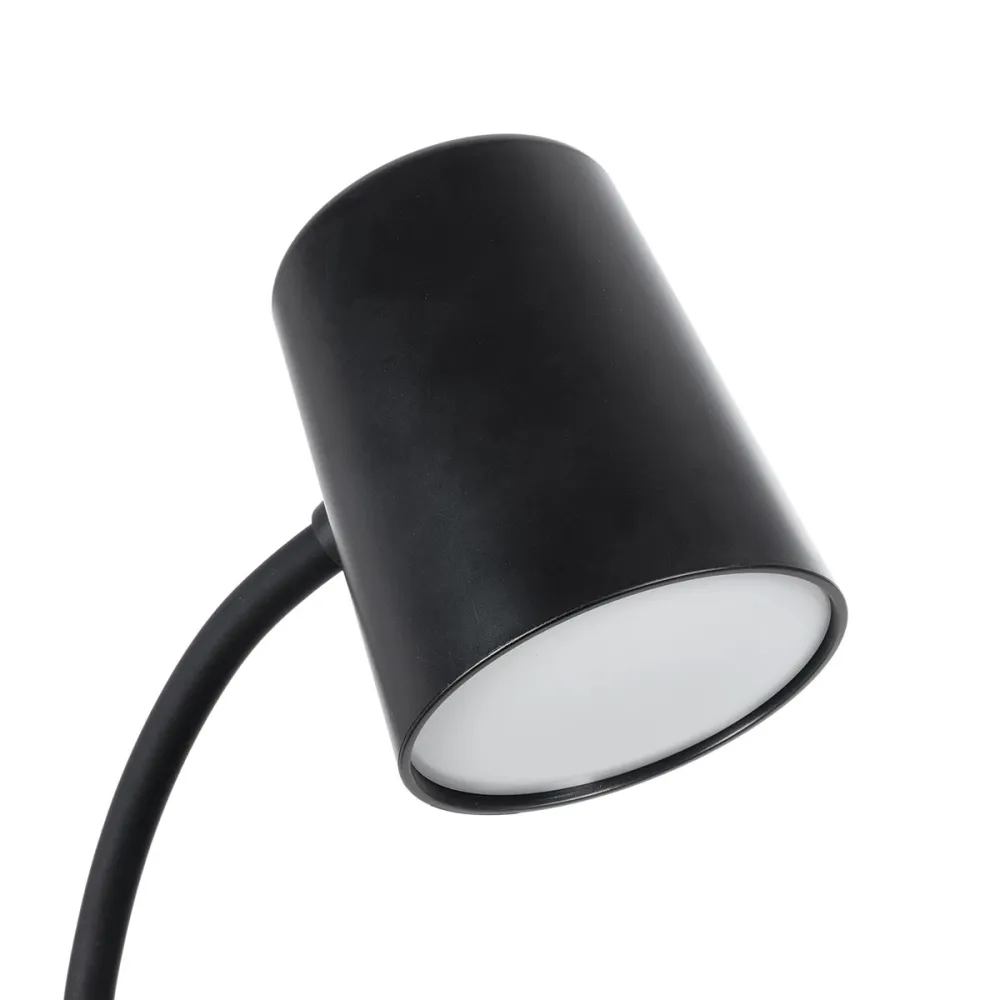 GLOBOSTAR® LUCORA 76556 Μοντέρνο Επιτραπέζιο Φωτιστικό Γραφείου με Ασύρματη Φόρτιση 10W 2A & 4W Bluetooth Ηχείο LED 3W 300lm 120° DC 5V με USB-C IP20 Ρυθμιζόμενο Λευκό CCT με Αφή 2700K/4500K/6000K Dimmable - Sanan SMD Chip - Μαύρο - Μ12 x Π12 x Υ32cm 