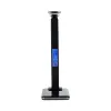 GLOBOSTAR® ZENTIME 76564 Μοντέρνο Επιτραπέζιο Φωτιστικό Γραφείου με Ασύρματη Φόρτιση 10W 2A & Ψηφιακό Ρολόι LED 3.5W 350lm 120° DC 5V με USB-C IP20 Ρυθμιζόμενο Λευκό CCT με Αφή 2700K/4500K/6000K Dimmable - Sanan SMD Chip - Μαύρο - Μ18 x Π12 x Υ40cm - 