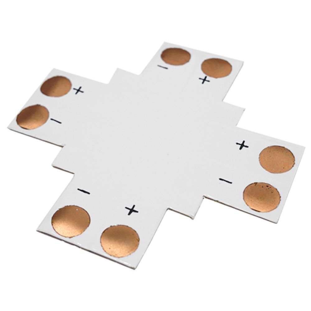 GLOBOSTAR® STRIPCON 77448 + Σύνδεσμος για Μονόχρωμη Ταινία LED 10mm σε 10mm IP20 - Λευκό - Μ3 x Π3 x Υ0.4cm