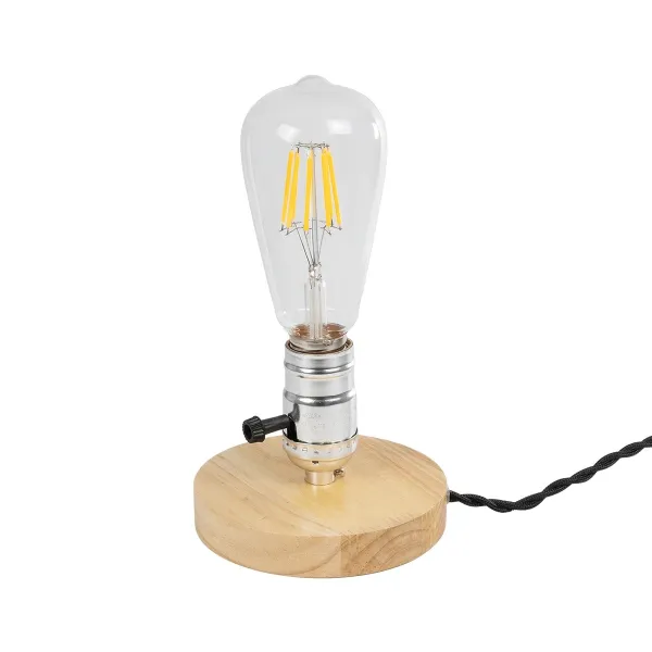 GLOBOSTAR® NOX 77703 Μοντέρνο Επιτραπέζιο Φωτιστικό Πορτατίφ με Ντουί 1 x E27 AC 220-240V IP20 - Μπεζ & Ασημί - Μ12 x Π12 x Υ9cm