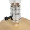 GLOBOSTAR® NOX 77703 Μοντέρνο Επιτραπέζιο Φωτιστικό Πορτατίφ με Ντουί 1 x E27 AC 220-240V IP20 - Μπεζ & Ασημί - Μ12 x Π12 x Υ9cm