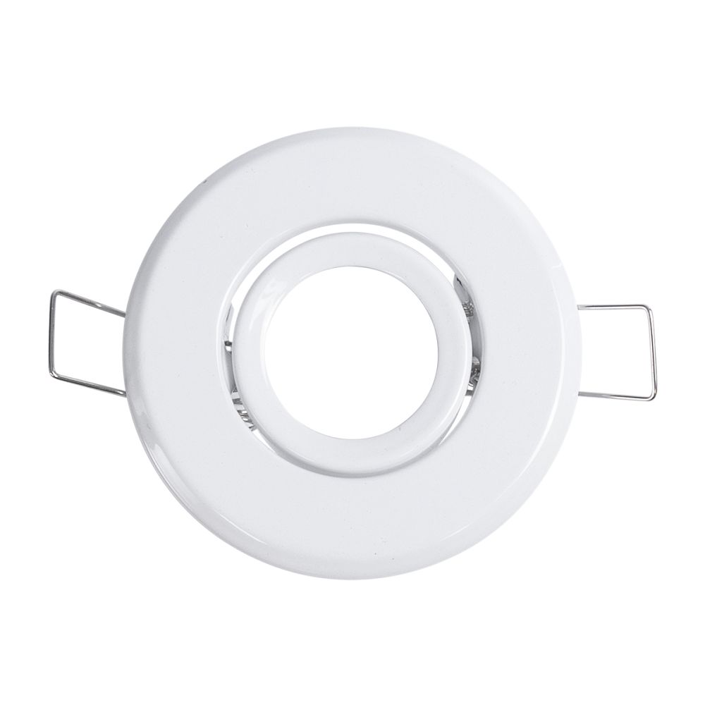GLOBOSTAR® ORO 77800 Χωνευτή Κινούμενη Βάση για Σποτ MR11 με Ντουί GU10/GU5.3 IP20 - Λευκό - Μ7 x Π7 x Υ2.1cm / Q5.5cm