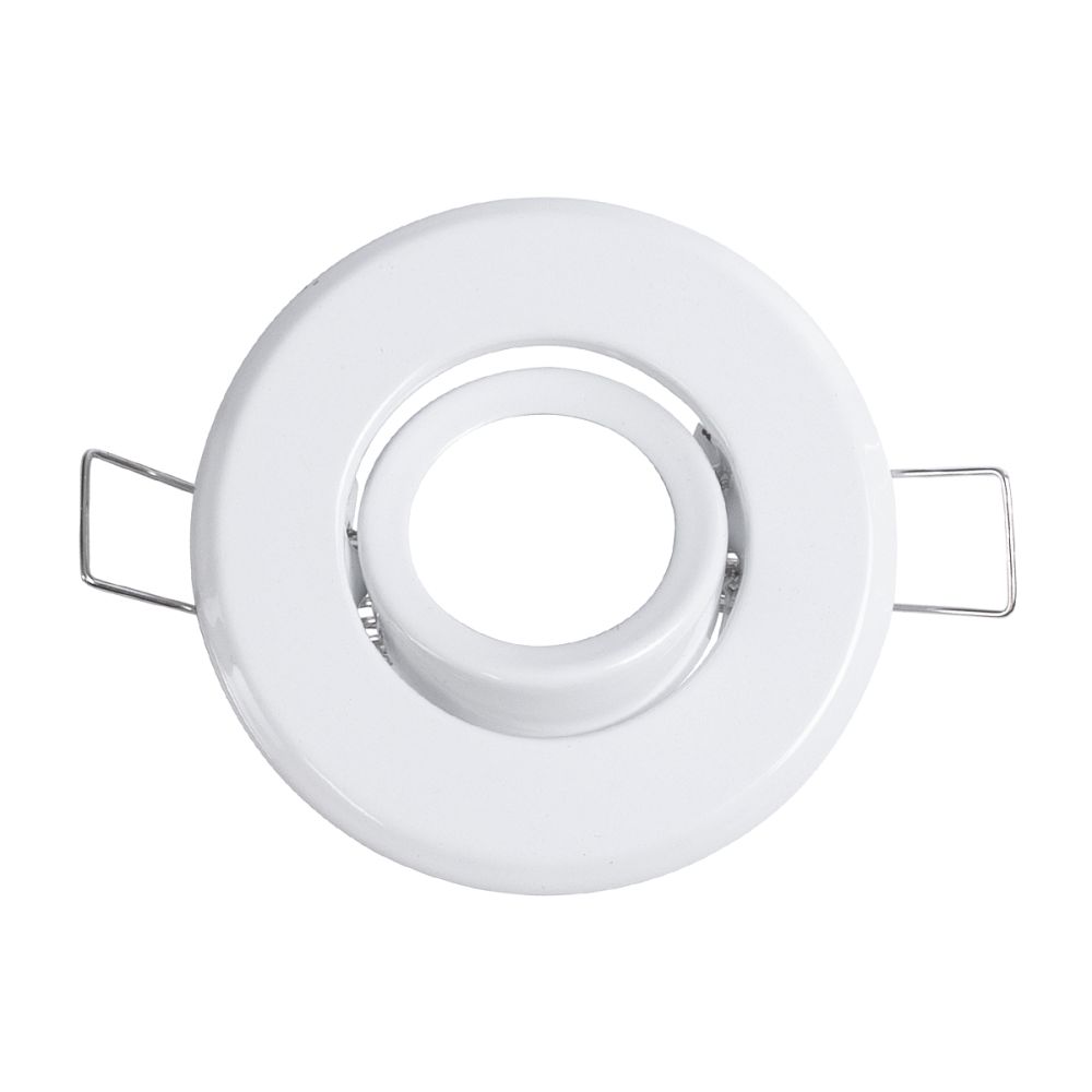 GLOBOSTAR® ORO 77800 Χωνευτή Κινούμενη Βάση για Σποτ MR11 με Ντουί GU10/GU5.3 IP20 - Λευκό - Μ7 x Π7 x Υ2.1cm / Q5.5cm