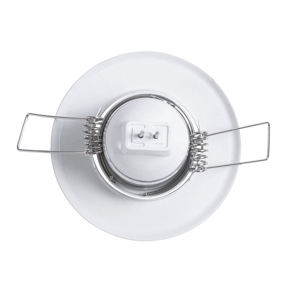 GLOBOSTAR® ORO 77800 Χωνευτή Κινούμενη Βάση για Σποτ MR11 με Ντουί GU10/GU5.3 IP20 - Λευκό - Μ7 x Π7 x Υ2.1cm / Q5.5cm