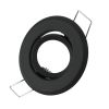 GLOBOSTAR® ORO 77801 Χωνευτή Κινούμενη Βάση για Σποτ MR11 με Ντουί GU10/GU5.3 IP20 - Μαύρο Ματ - Μ7 x Π7 x Υ2.1cm / Q5.5cm