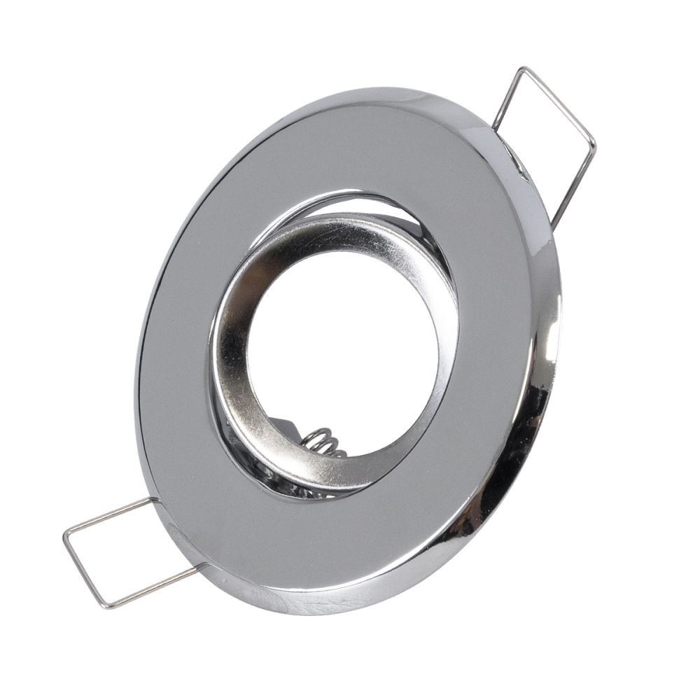 GLOBOSTAR® ORO 77803 Χωνευτή Κινούμενη Βάση για Σποτ MR11 για Ντουί GU10/GU5.3 IP20 - Νίκελ Βούρτσας - Μ7 x Π7 x Υ2.1cm / Q5.5cm