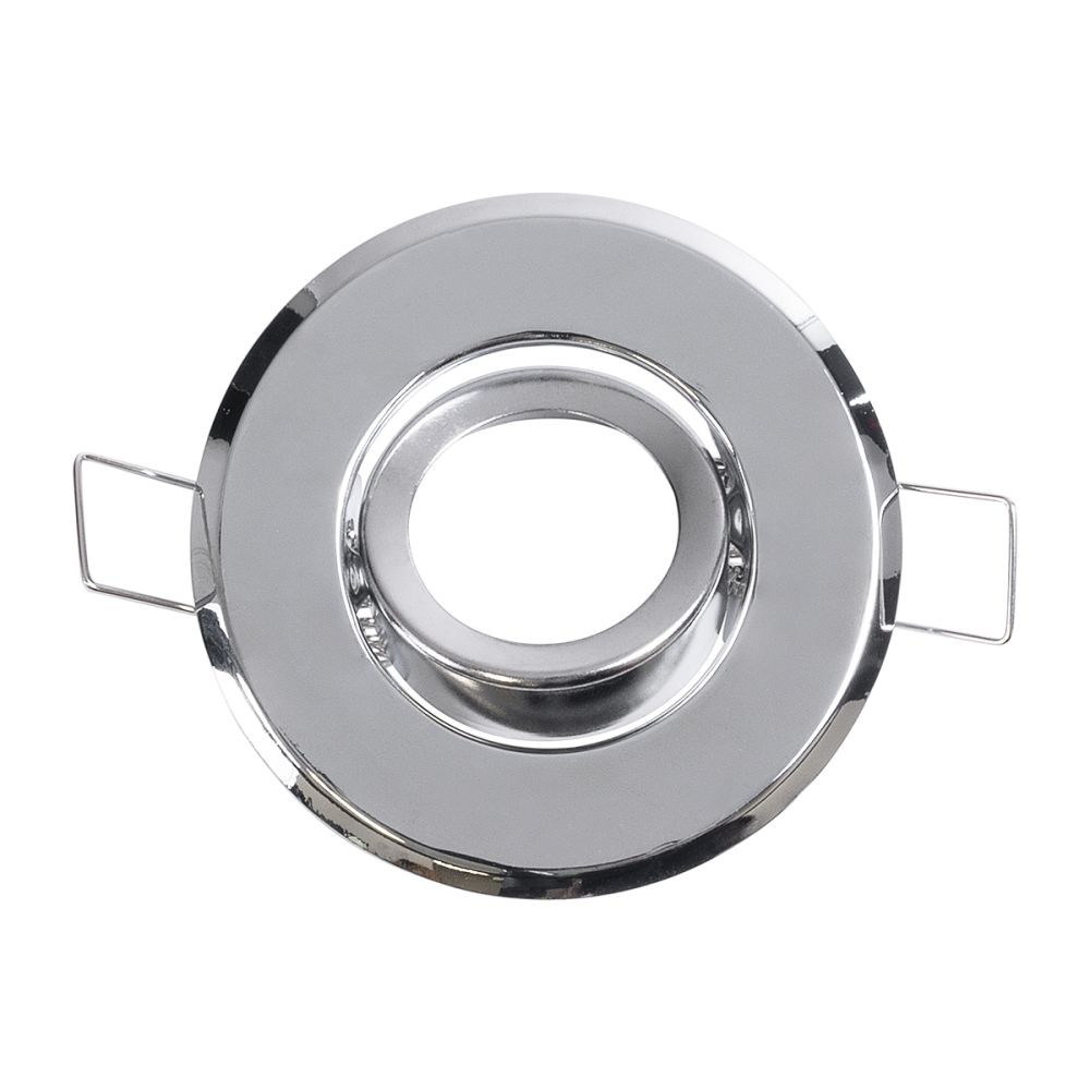 GLOBOSTAR® ORO 77803 Χωνευτή Κινούμενη Βάση για Σποτ MR11 για Ντουί GU10/GU5.3 IP20 - Νίκελ Βούρτσας - Μ7 x Π7 x Υ2.1cm / Q5.5cm