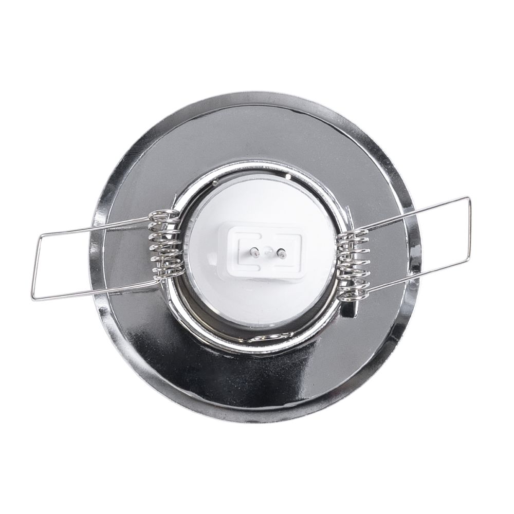 GLOBOSTAR® ORO 77803 Χωνευτή Κινούμενη Βάση για Σποτ MR11 για Ντουί GU10/GU5.3 IP20 - Νίκελ Βούρτσας - Μ7 x Π7 x Υ2.1cm / Q5.5cm