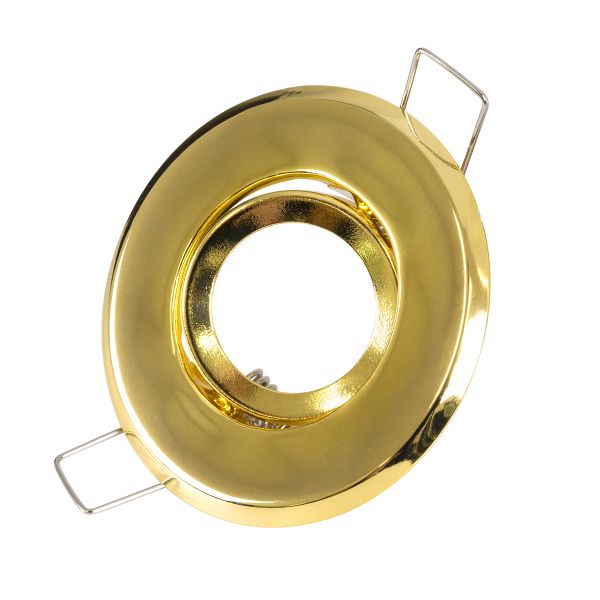 GLOBOSTAR® DELTA 77804 Χωνευτή Κινούμενη Βάση για Σποτ MR11 με Ντουί GU10/GU5.3 IP20 - Χρυσό Πλατίνα - Μ7 x Π7 x Υ2.1cm / Q5.5cm