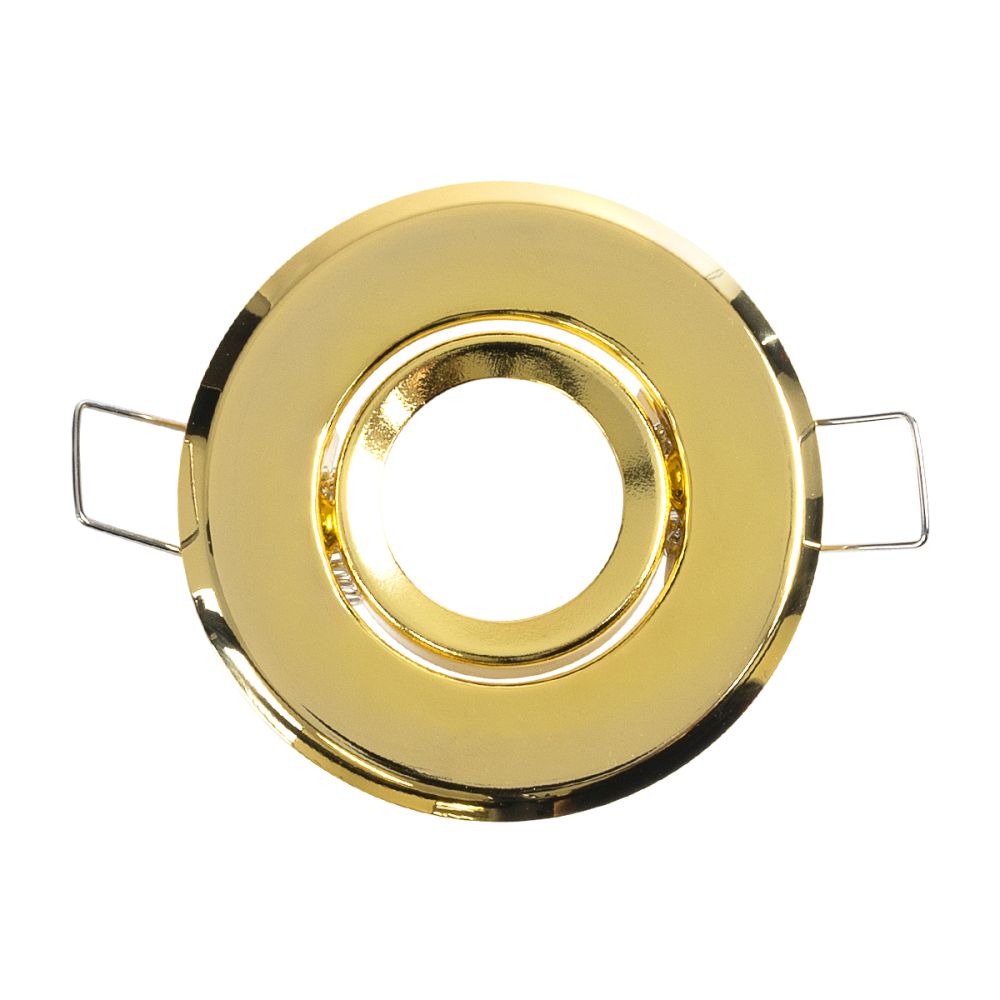 GLOBOSTAR® ORO 77804 Χωνευτή Κινούμενη Βάση για Σποτ MR11 με Ντουί GU10/GU5.3 IP20 - Χρυσό Πλατίνα - Μ7 x Π7 x Υ2.1cm / Q5.5cm